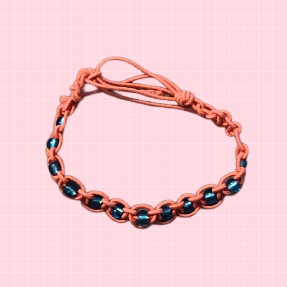 Handmade Jewelry - Handmade Pink Woven Bracelet